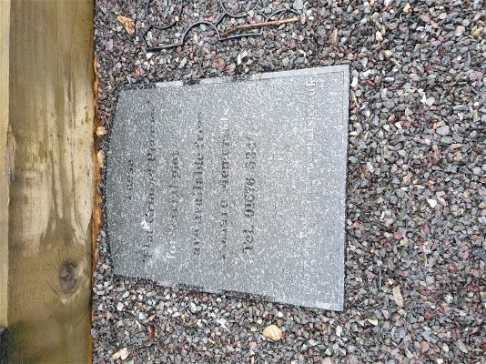 Low Maintenance Ground Plaque when wet