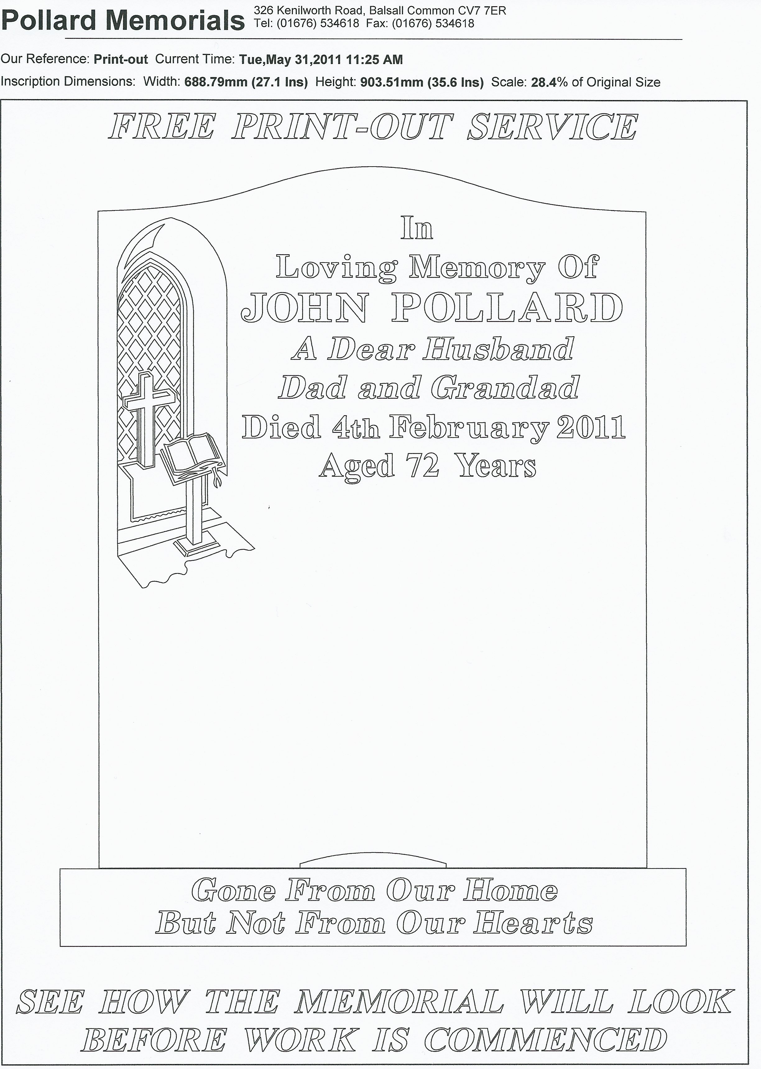 Headstone Print out Example