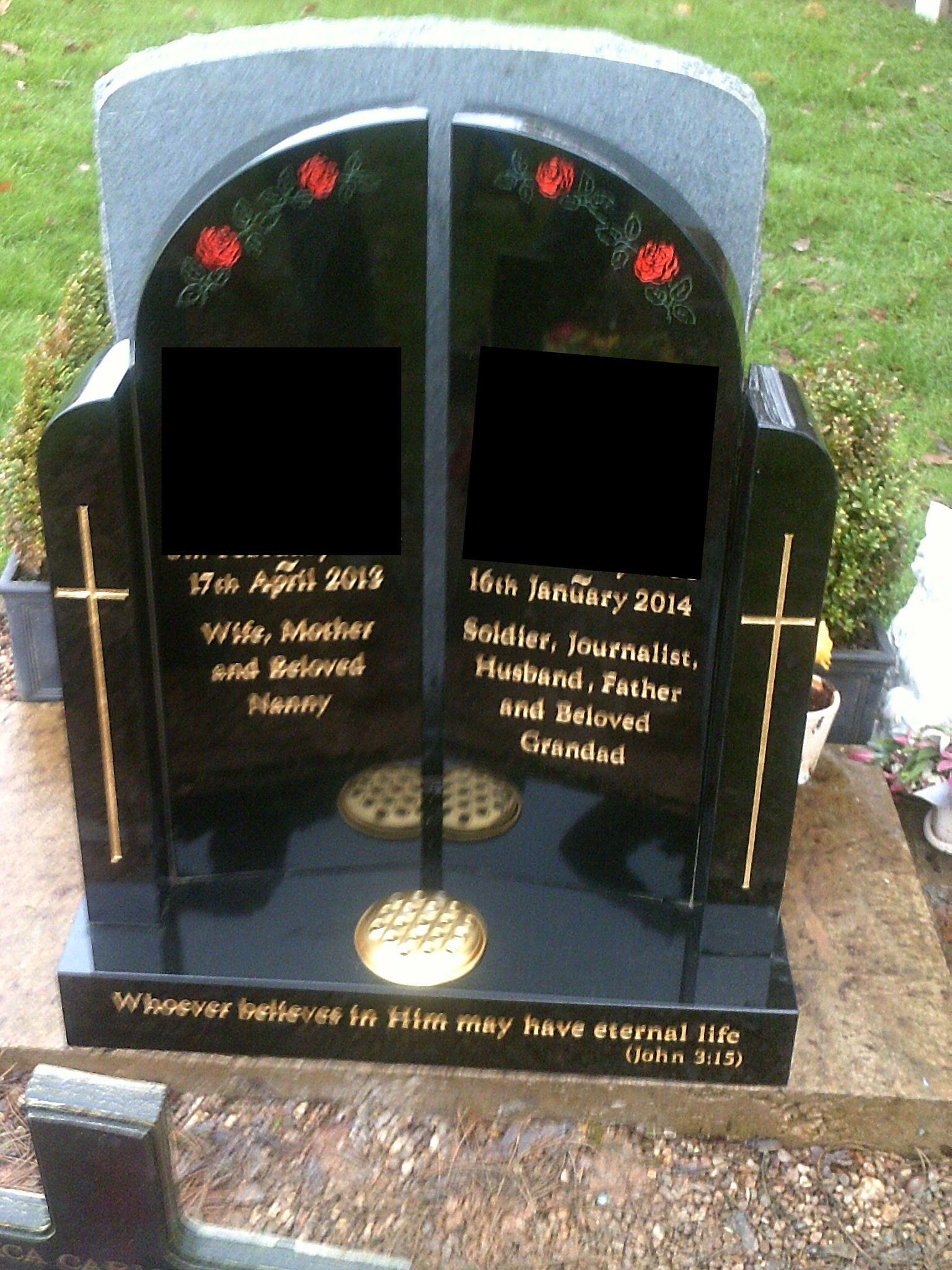 Headstone in Woodlands Cemetery